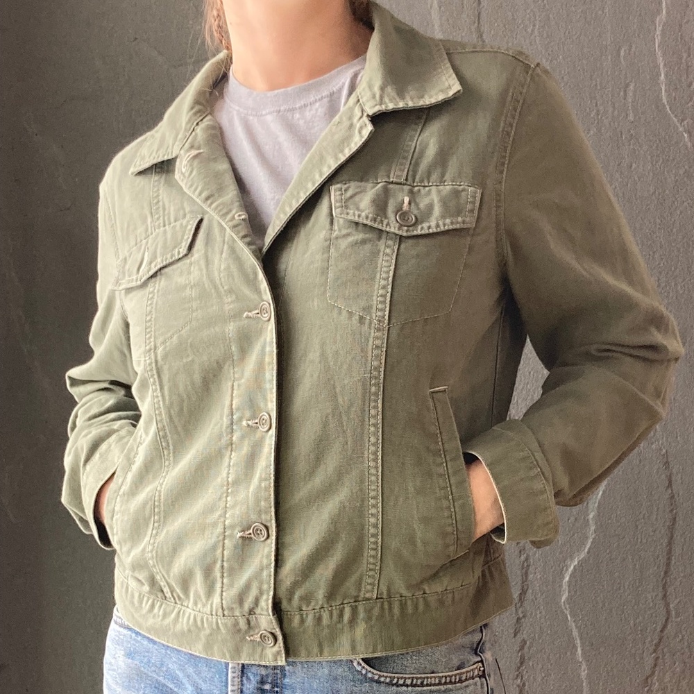 Eddie Bauer Y2K Linen Jacket